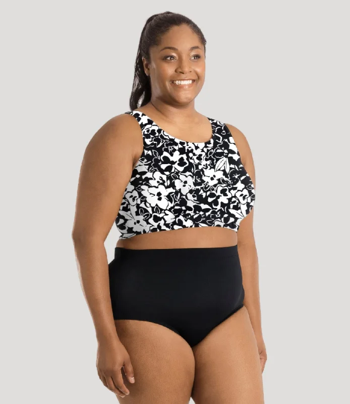 Super Bargain QuikEnergy Swim Bra Hibiscus Print