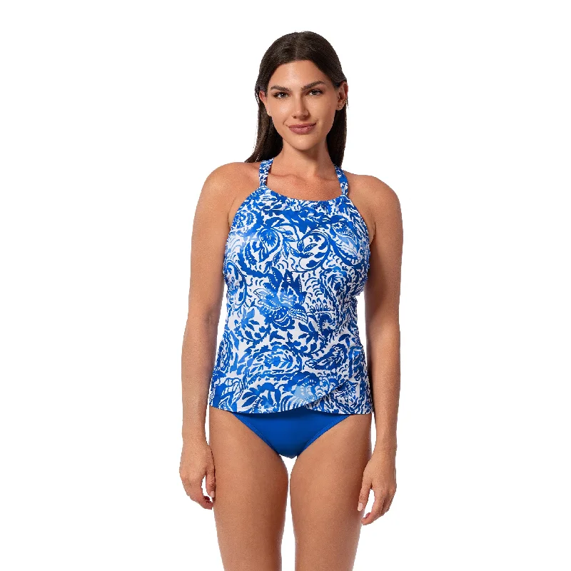Online Exclusive ARABESQUE BIANCA DRAPE TANKINI TOP