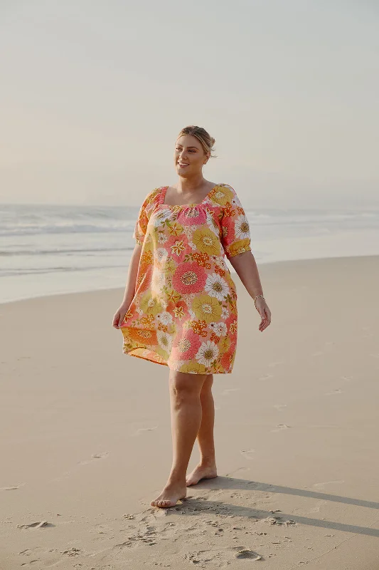 Shop and Save Elle Linen Short Dress in Vienna